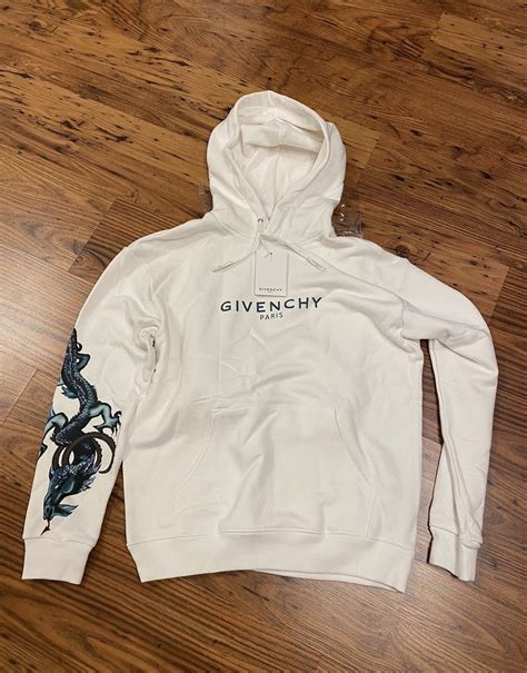 givenchy dragon hoodie fake|false givenchy inscription.